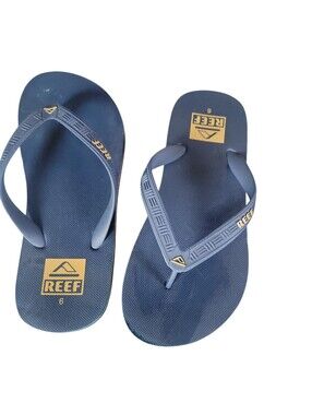 Reef Men's Water Friendly Classic Toe Strap Navy Blue Flip Flop Sz 6
